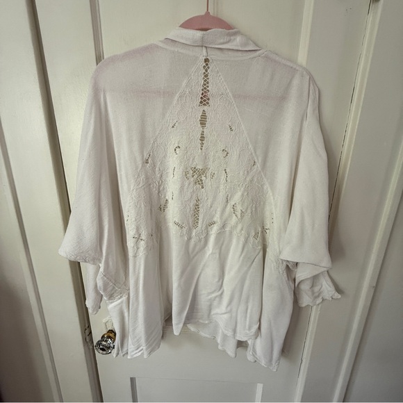 Free People Linen Blend Drape Cardigan Size Small - Picture 10 of 11